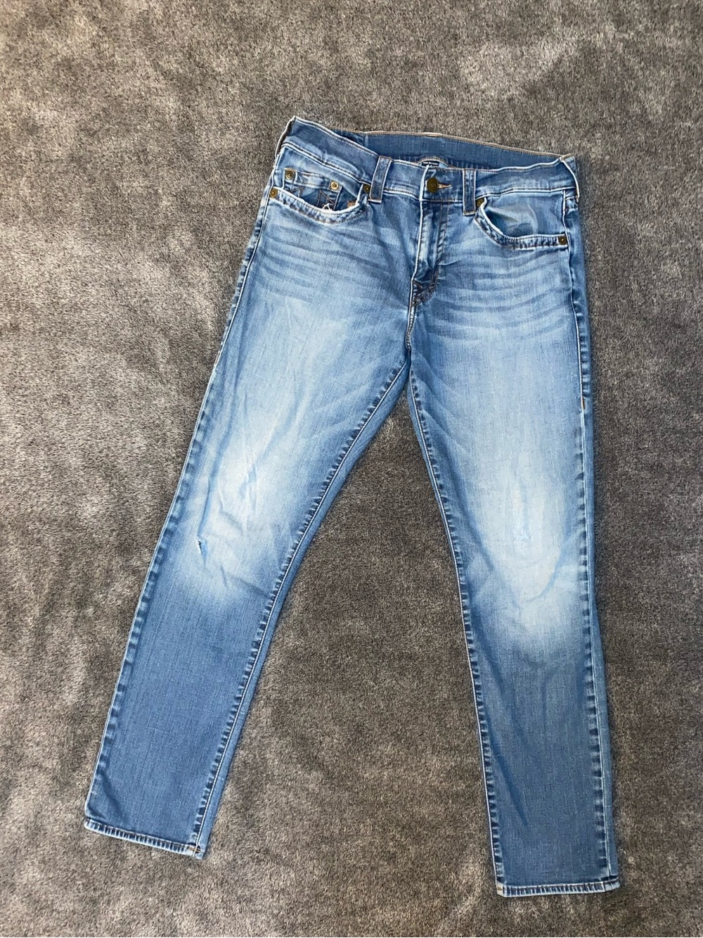 True Religion Geno Jeans Men’s 33 Distressed Vintage Fade